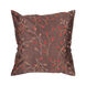 Blossom II 18 X 18 inch Dark Brown/Bright Red/Camel/Cream Pillow Kit