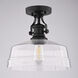 Beloit 1 Light 12 inch Matte Black Semi-Flush Mount Ceiling Light