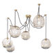 Molten Spider 6 Light 48 inch Natural Brass Chandelier Ceiling Light, Large
