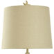 Porthaven 34 inch 150 watt Sand Yellow and Clear Table Lamp Portable Light