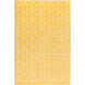 Keystone 72 X 48 inch Yellow and Neutral Area Rug, Wool