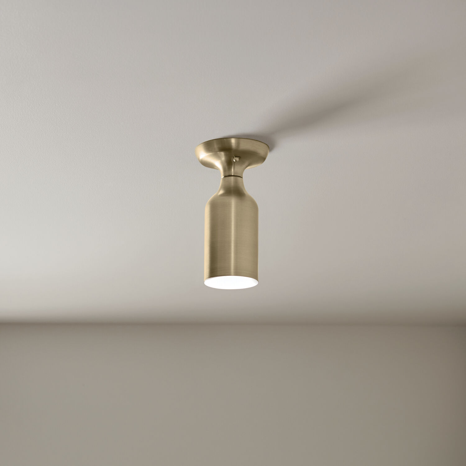 Sisu LED 5 inch Champagne Bronze Semi Flush Mount Ceiling Light