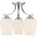 Shyloh 3 Light 16 inch Brushed Nickel Semi Flush / Chandelier Ceiling Light