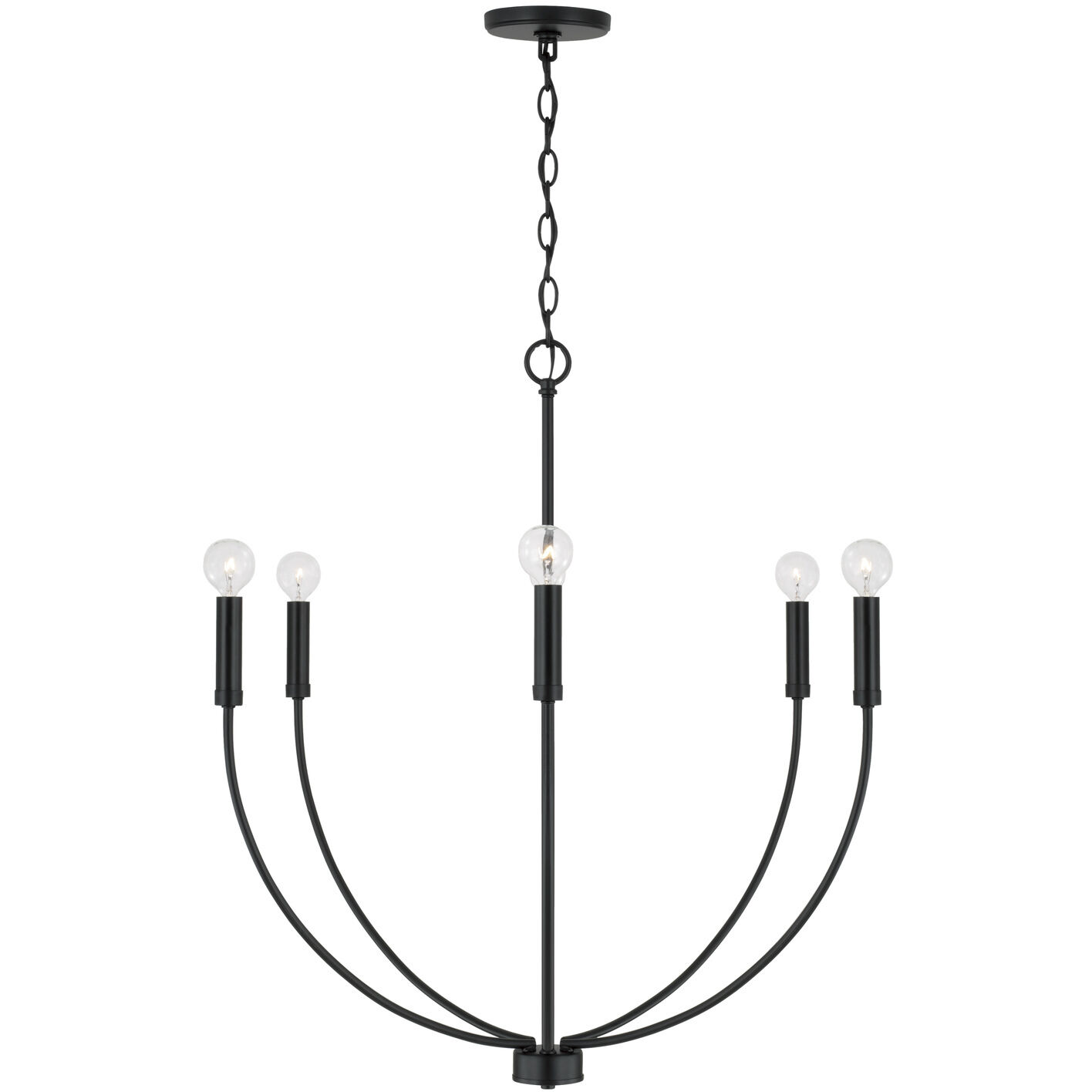 Ansley 6 Light 30.25 inch Matte Black Chandelier Ceiling Light