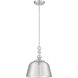 Berg 1 Light 12 inch Satin Nickel Pendant Ceiling Light, Essentials