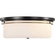 Warren 15 inch Gun Metal Flush Mount Ceiling Light