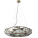 Geo-Gem 8 Light 35.5 inch Brass Antique Chandelier Ceiling Light
