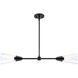 Norro 2 Light 36 inch Matte Black Island Light Ceiling Light