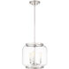 Tapley 3 Light 12 inch Polished Nickel Mini Pendant Ceiling Light, Small