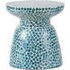 Capiz 15.8 inch Blue Stool