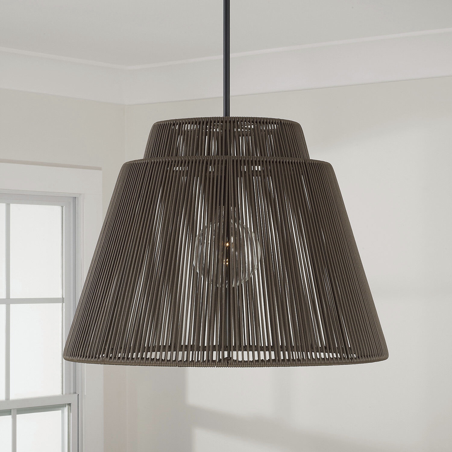 Jasper 1 Light 23 inch Umber and Black Outdoor Hanging Lantern