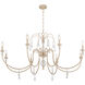 Clasica 8 Light 48 inch Washed Oak Chandelier Ceiling Light