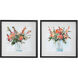 Fresh Flowers 26 X 26 inch Watercolor Prints, Set of 2