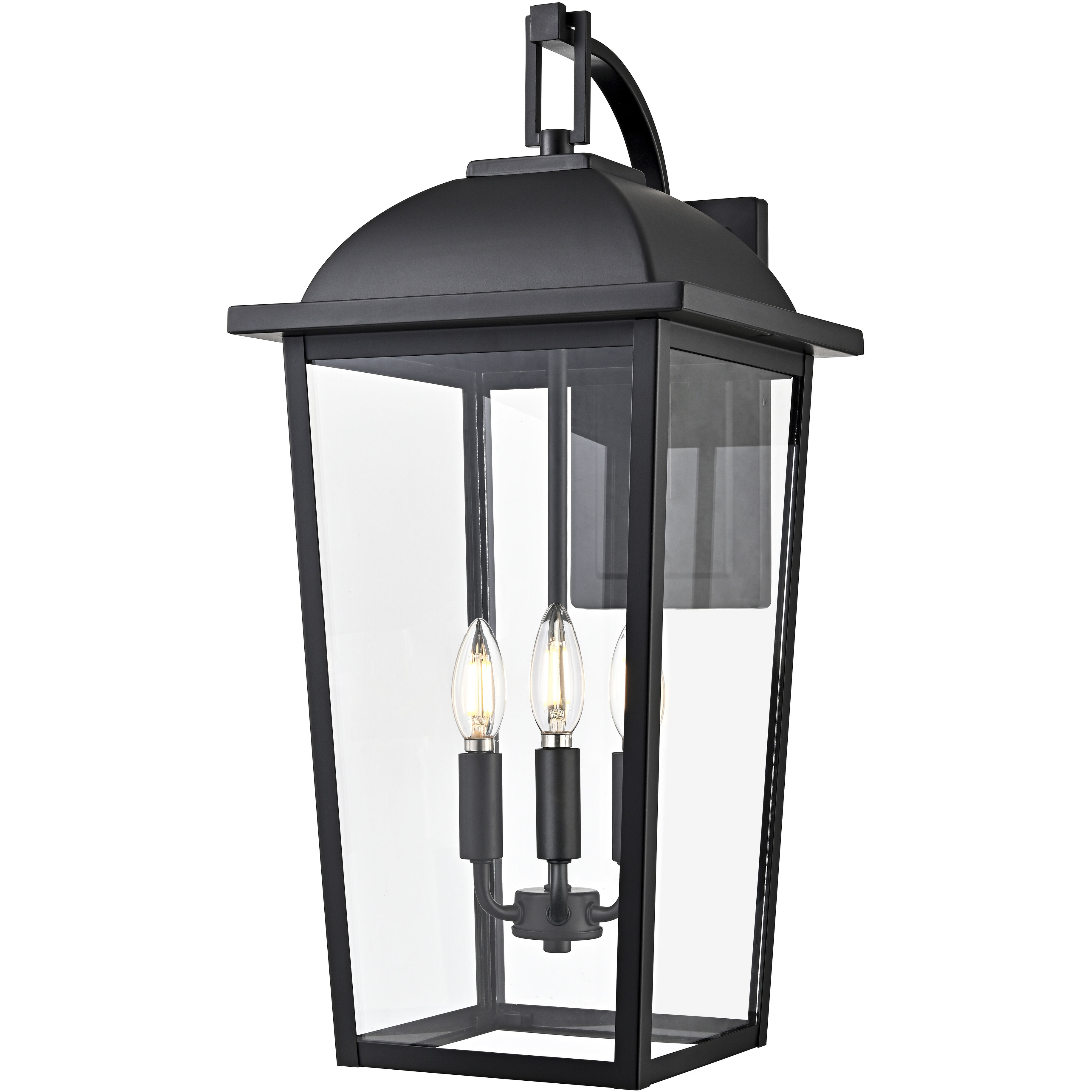Houston 3 Light 24 inch Powder Coated Black Outdoor Wall Lantern