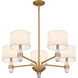 Kimberly 5 Light 30 inch Brushed Weathered Brass Chandelier Ceiling Light
