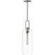 Alora Mood Soji 1 Light 6 inch Brushed Nickel Pendant Ceiling Light in Clear Glass
