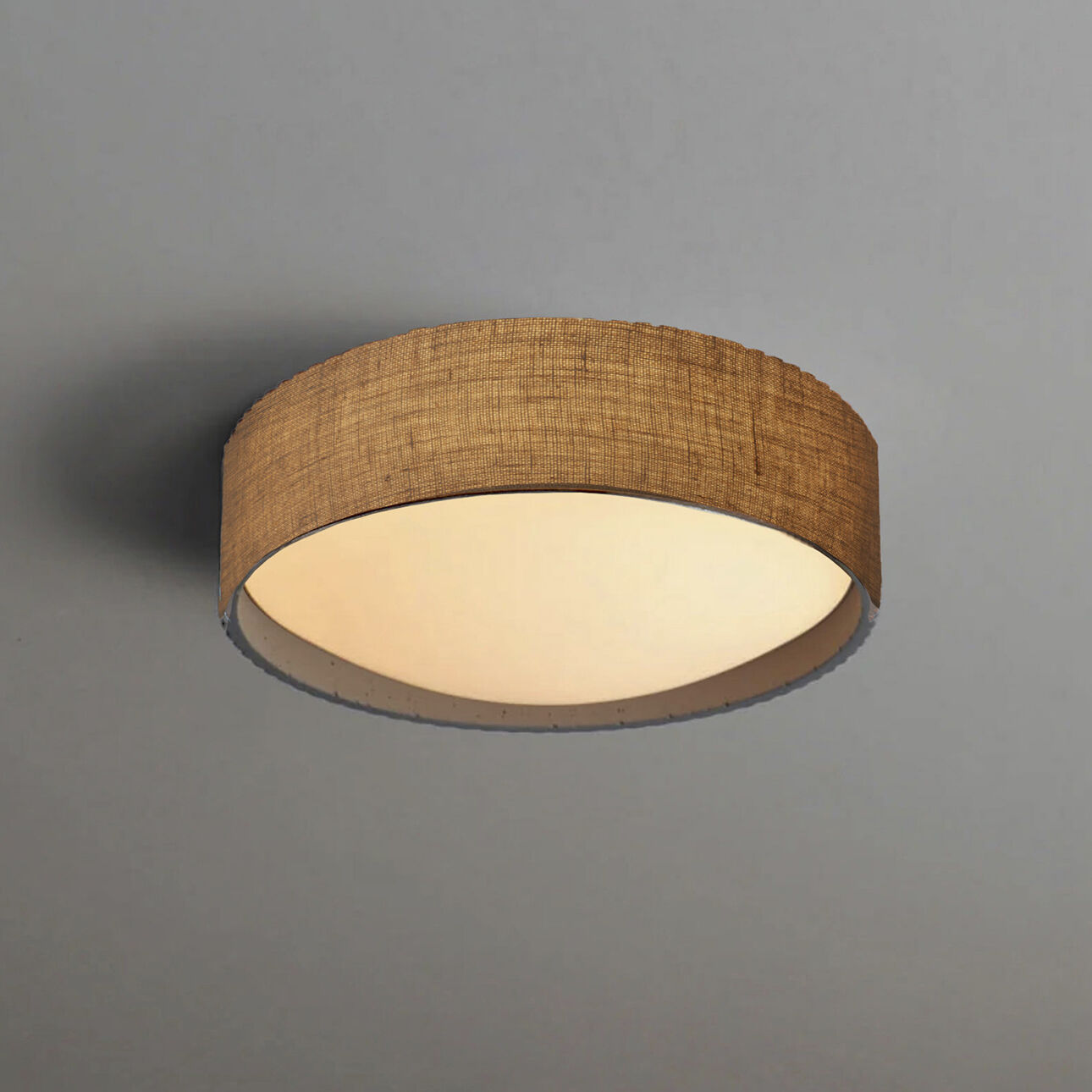 Moonlight LED 16 inch Burlap Flush Mount Ceiling Light