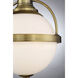 Westbourne 1 Light 12.75 inch Warm Brass Pendant Ceiling Light, Essentials