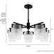 Ontario 5 Light 27.3 inch Matte Black Chandelier Ceiling Light, Medium