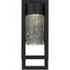 2 Step LED 15 inch Sand Black Outdoor Wall Sconce