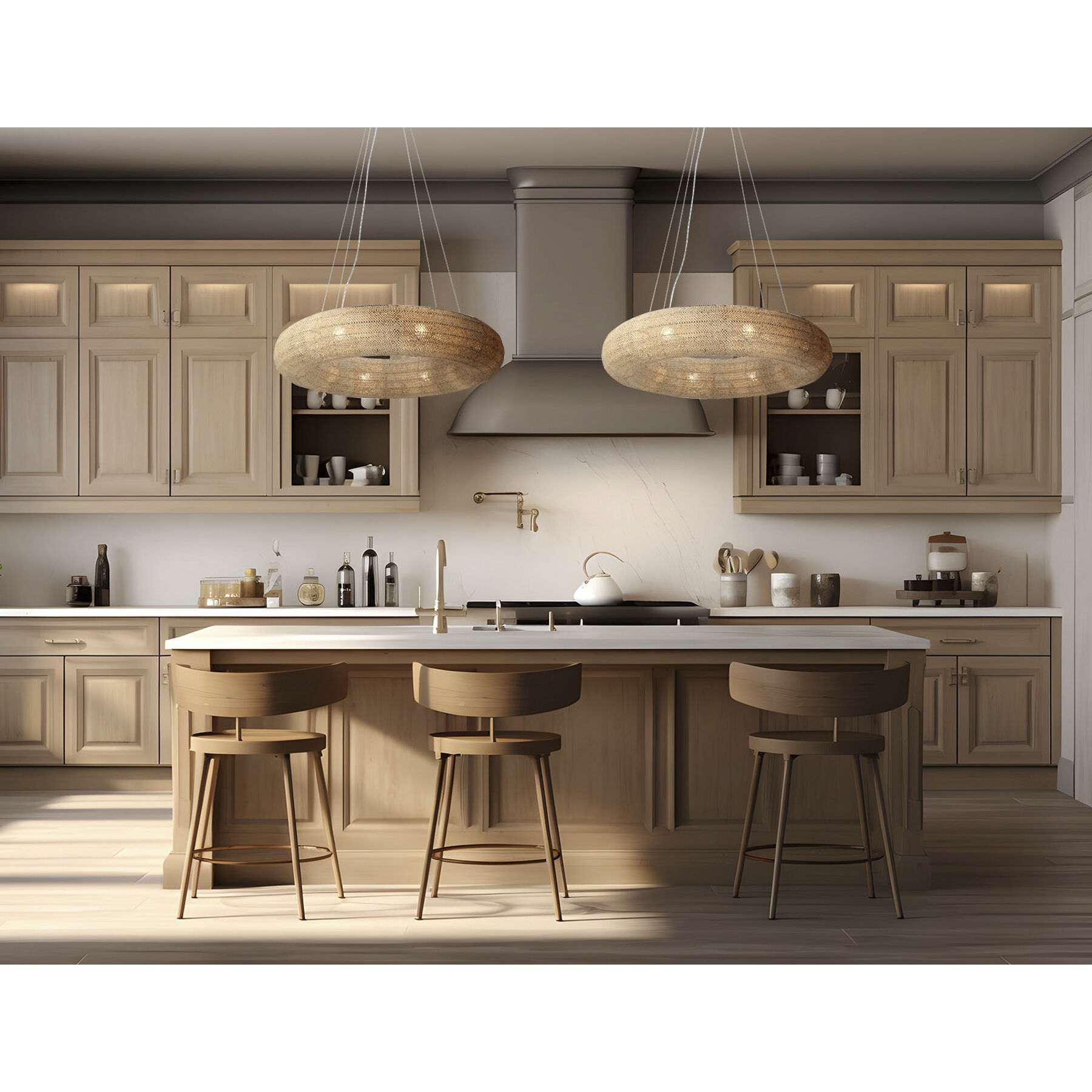 Copra 8 Light 36 inch Nickel Chandelier Ceiling Light