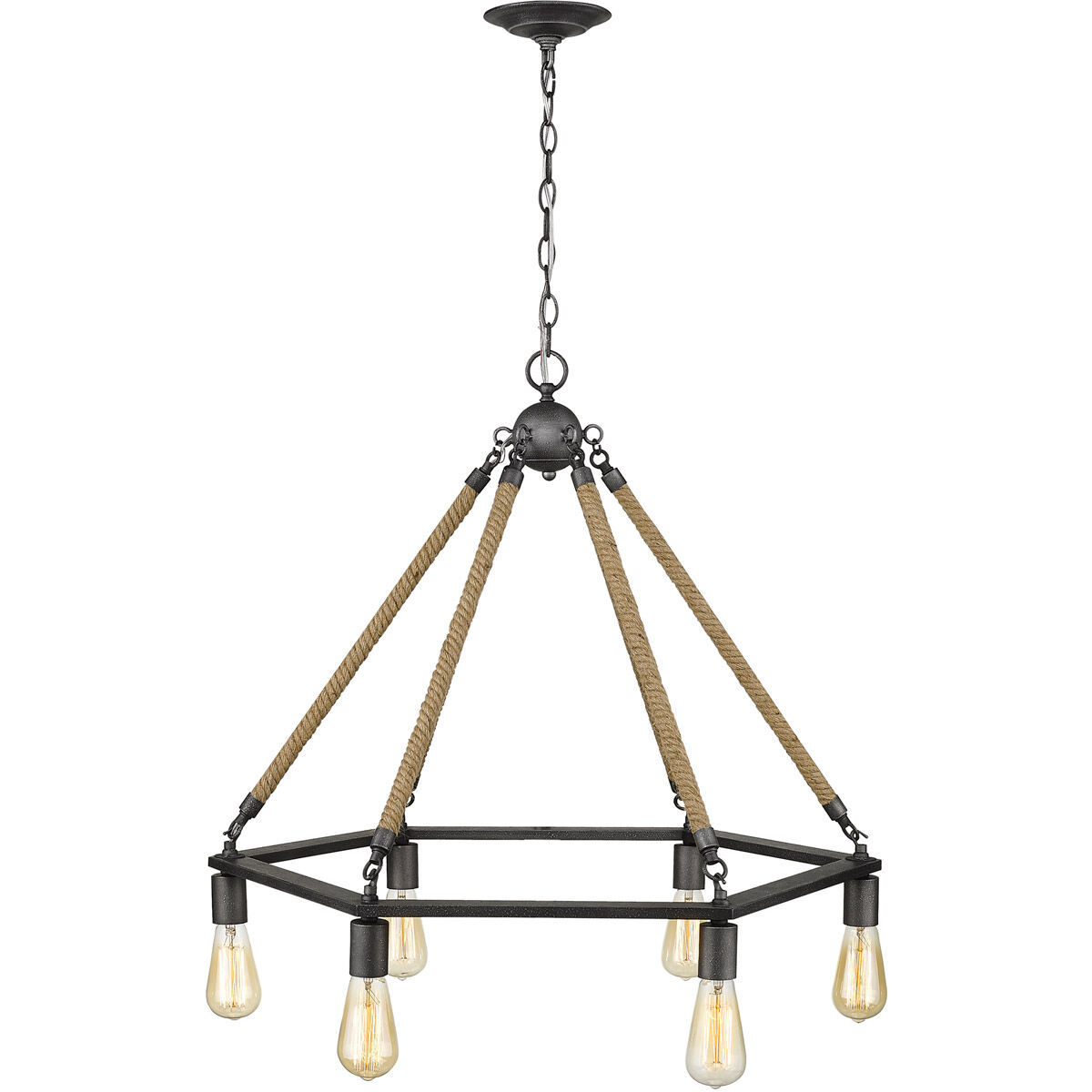 Holden 6 Light 30 inch Antique Gray Chandelier Ceiling Light