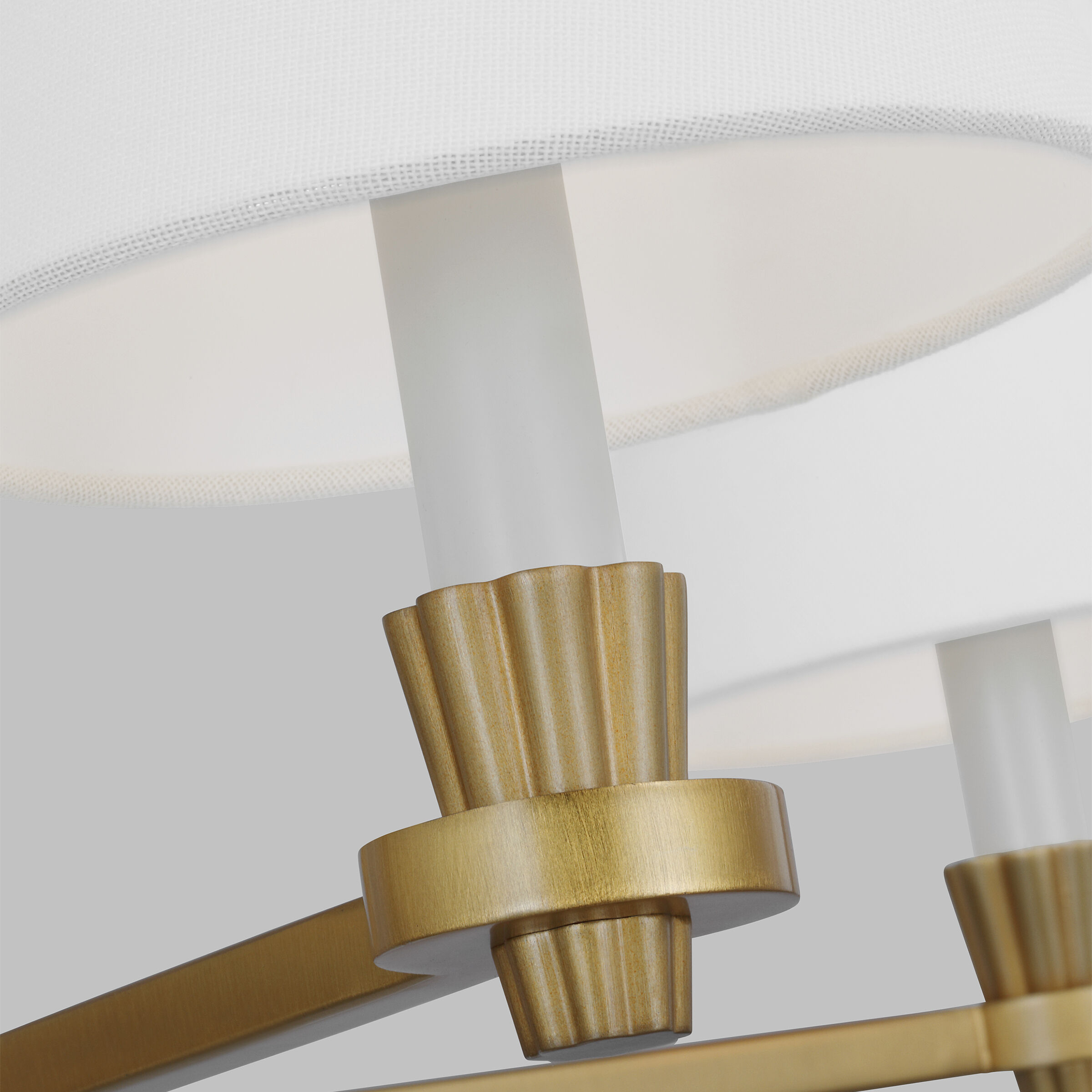 AH by Alexa Hampton Paisley 4 Light 28 inch Burnished Brass Chandelier Ceiling Light