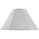 Coolie White 17 inch Shade Spider, Vertical Piped Basic