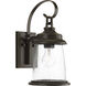 Queenscliff 1 Light 14 inch Antique Bronze Outdoor Wall Lantern, Small