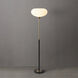 Morelli 72 inch 9 watt Matte Black and Weathered Brass Torchiere Portable Light