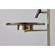 Rowe 56 inch 60 watt Antique Brass Wireless Charging Floor Lamp Portable Light, with Table
