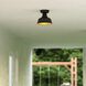Cody 1 Light 10.25 inch Oil Rubbed Bronze and Light Gold Outdoor Flush Mount