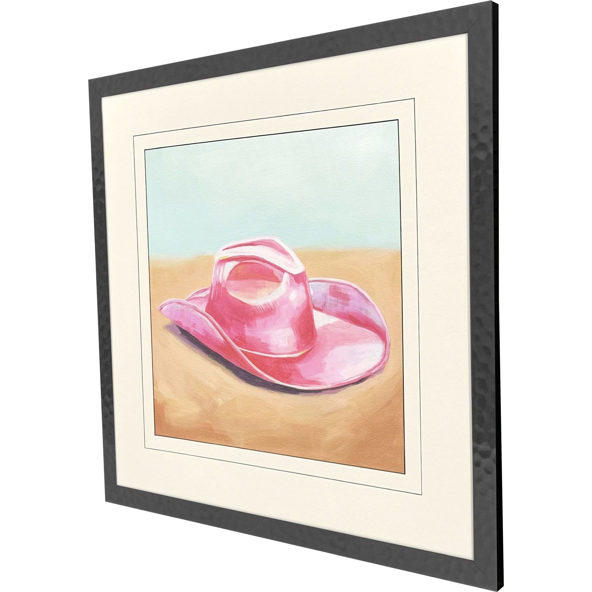 Cowboy Barbee Pink and Turquoise and Rust Framed Art, Propac