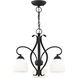 Brookside 3 Light 20 inch Black Convertible Chain Hang/Ceiling Mount Ceiling Light