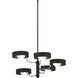 Lift Off 5 Light 26 inch Sand Coal And Polished Nickel Chandelier Ceiling Light