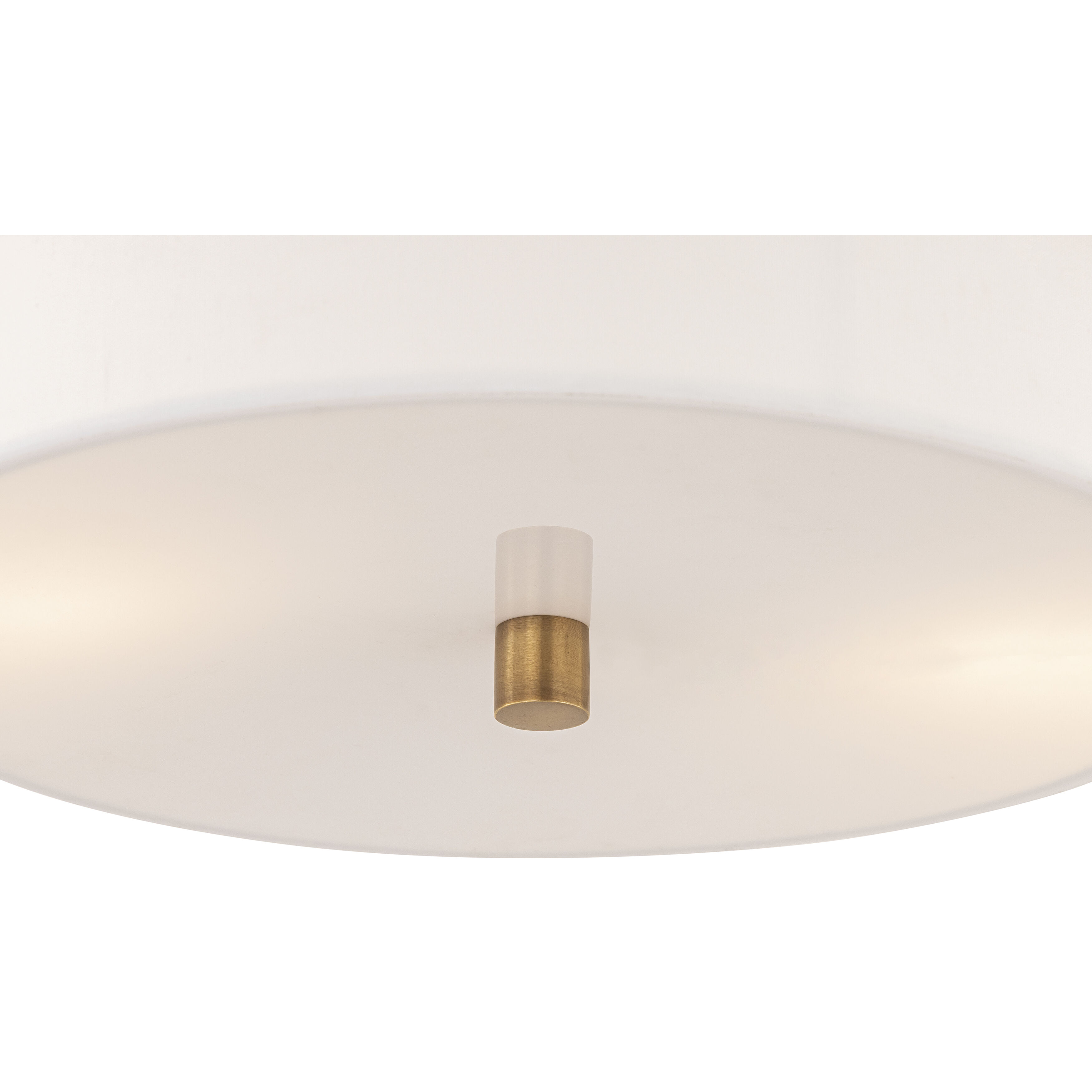 Nebri 3 Light 15 inch Legacy Brass Semi-Flush Mount Ceiling Light