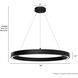 Canoga 1 Light 30 inch Matte Black Chandelier Ceiling Light, Large