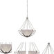Casual Mission 3 Light 21 inch Brushed Nickel Chandelier Ceiling Light