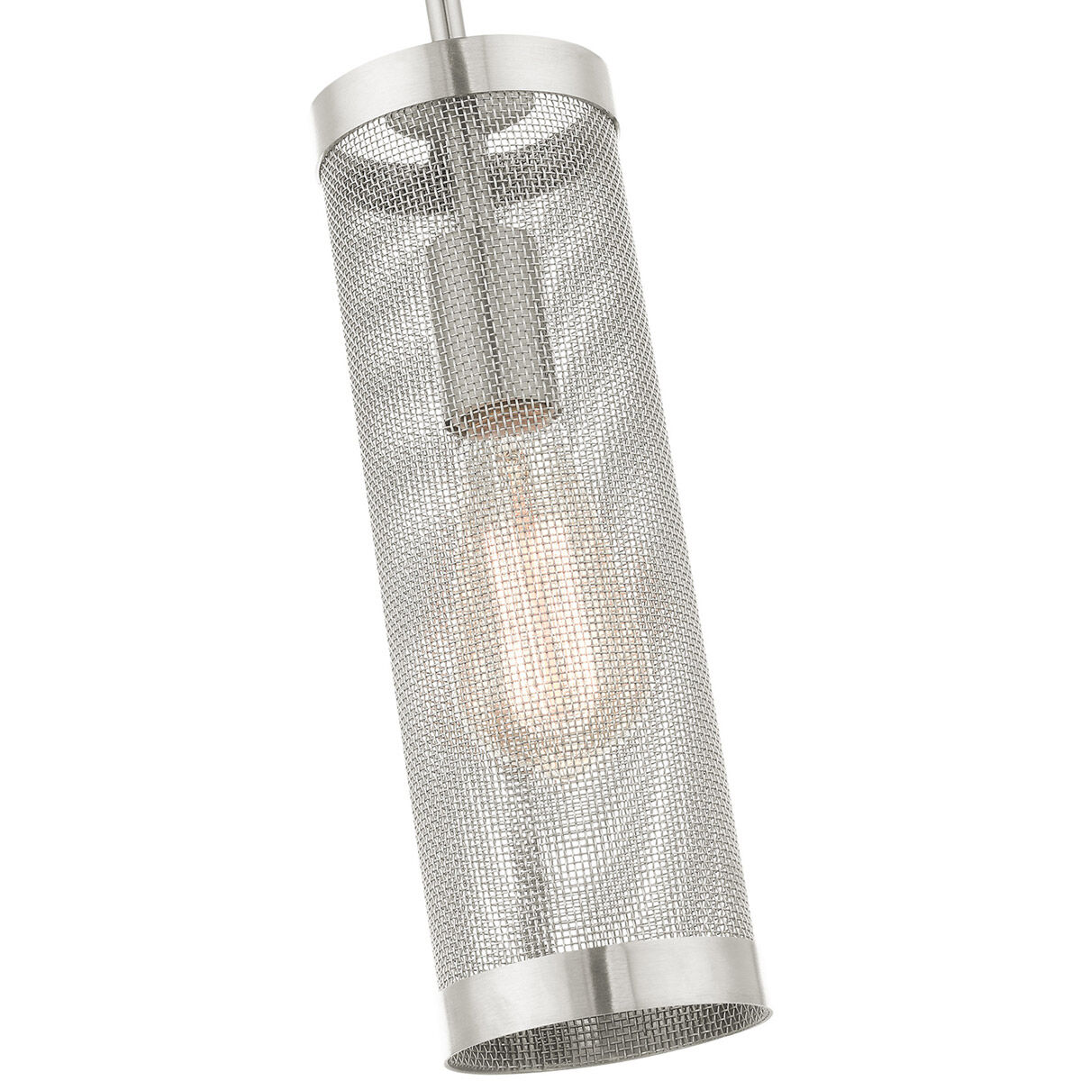 Industro 1 Light 5 inch Brushed Nickel Pendant Ceiling Light