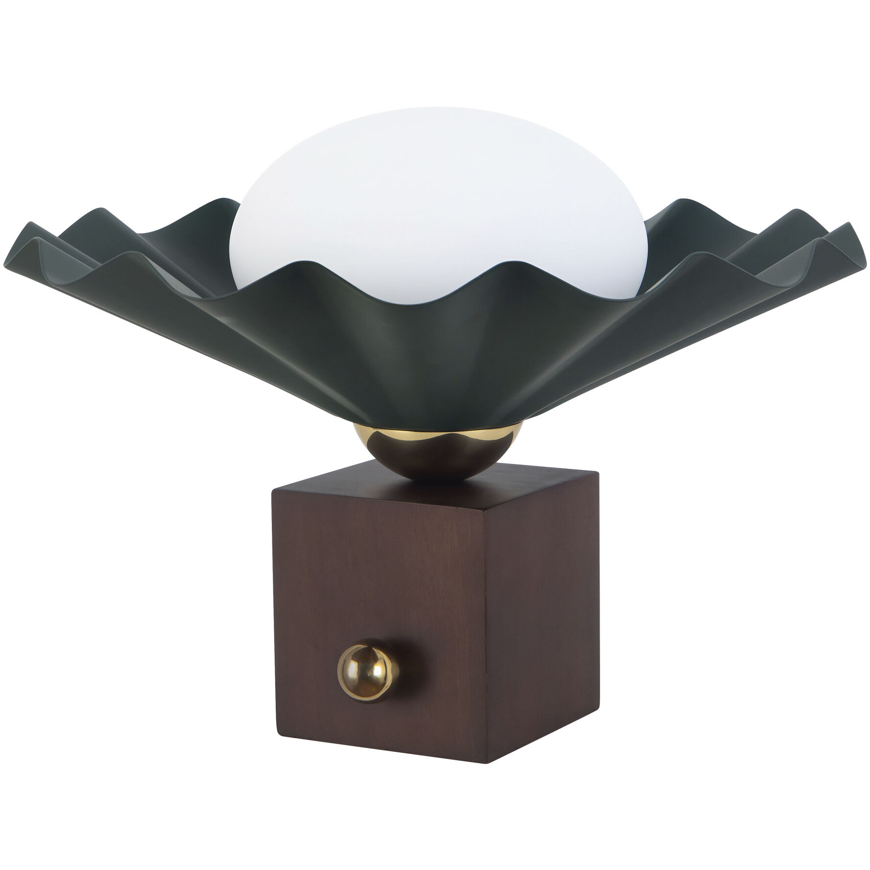 Furrow 9 inch 60 watt Pine Green Table Lamp Portable Light