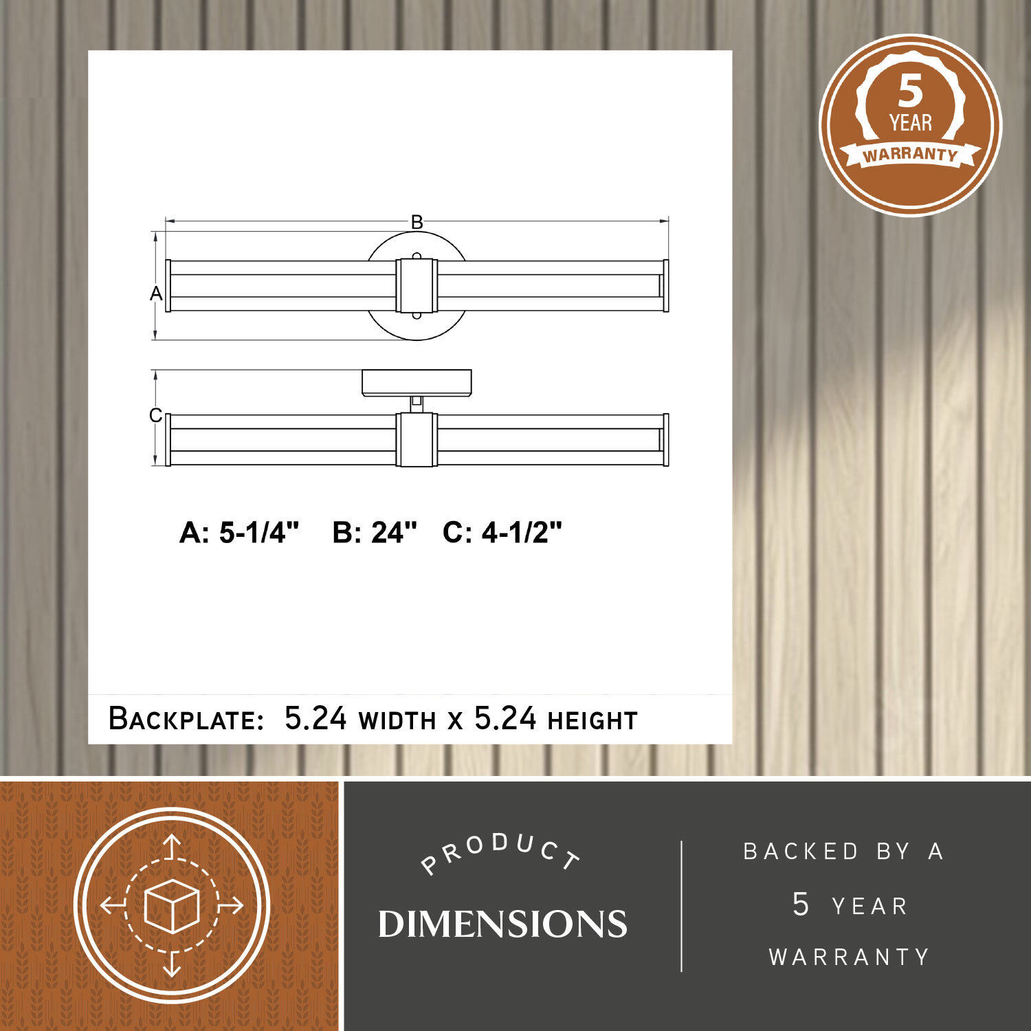 Division 1 Light 24 inch Matte Black Bathroom Light Wall Light