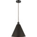 Ballston Cone 1 Light 16 inch Oil Rubbed Bronze Mini Pendant Ceiling Light