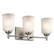 Shailene 3 Light 21 inch Brushed Nickel Wall Mt Bath 3 Arm Wall Light