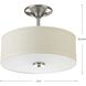 Inspire 2 Light 13 inch Brushed Nickel Semi-Flush Mount Ceiling Light