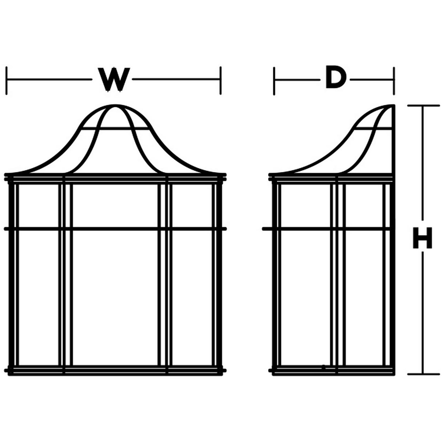 Bristol 1 Light 10 inch Black Outdoor Wall Sconce