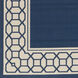 Marina 122 X 94 inch Navy/Light Beige Machine Woven Rug, Polypropylene