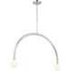 Contemporary LED 4 inch Chrome Chandelier Ceiling Light