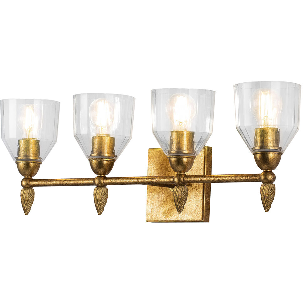Felice 4 Light 30 inch Gold Bath/Vanity Wall Light