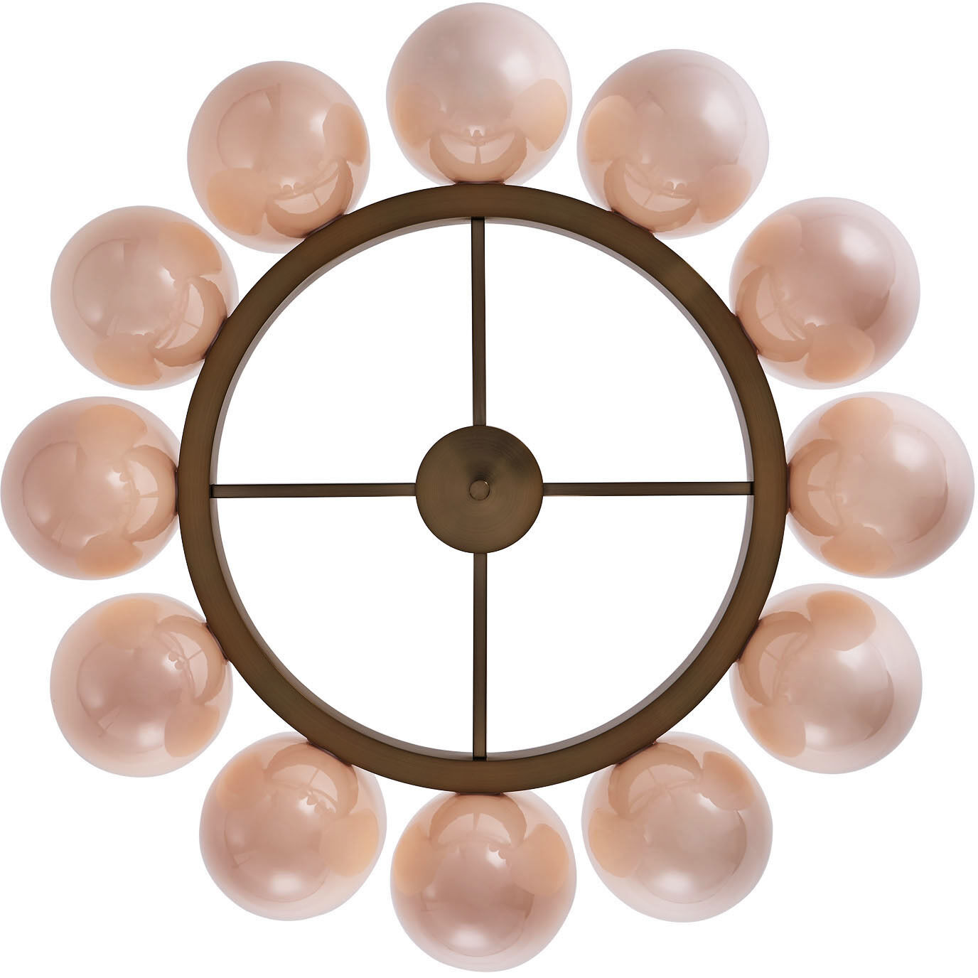 Cocoon 12 Light 36 inch Winter Brass Pendant Chandelier Ceiling Light