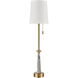 Magda 34 inch 60 watt Aged Brass Buffet Lamp Portable Light